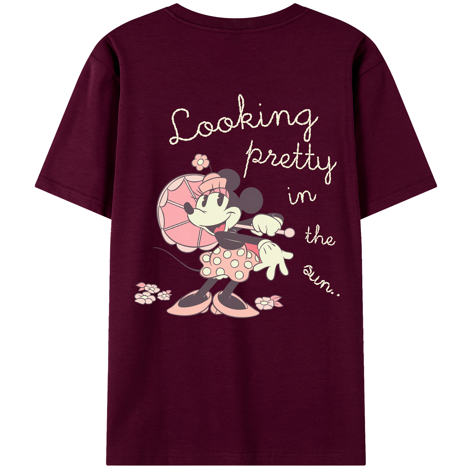 （画像用） ミッキーマウス Mickey Mouse レディース半袖Tシャツ(バックプリント)